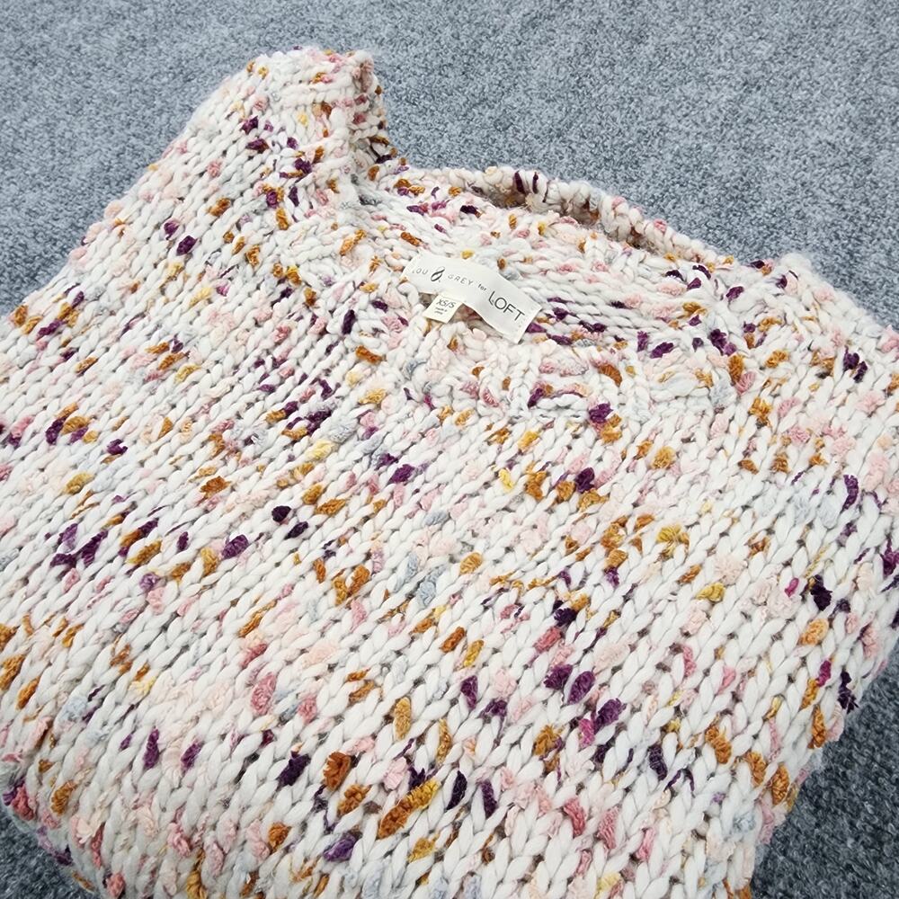 Lou & Grey Sweater Womens XS S Confetti Speckled Yarn Wool Oversized Knit Top - Picture 16 of 16